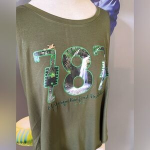 Small 787 El Yunque Women’s Flowy tank top with Taino 7’s